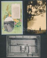 74 db régi, kínai és japán képeslap, főleg művész és városképeslapok, érdekes, színes darabokkal