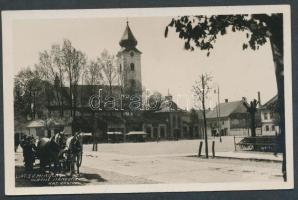 Liptószentmiklós main square, Catholic church