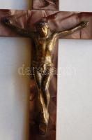 Fa-fém feszület kopottas /
Wood-metal crucifix, somewhat worn 18cm