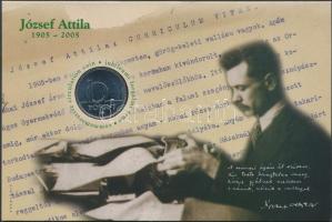 2005. 10Ft "József Attila" sorszámozott emléklapon T:1 Csak 12.000db!