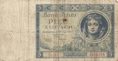 Lengyelország 1930. 5Zl + 1944. 10Zl Vöröshadsereg T:III Poland 1930. 5 Zlotych + 1944. 10 Zlotych Red Army C:F