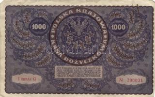 Lengyelország 1919. 5M + 10M + 20M + 100M + 1000M T:II,III,III- (1000M hajtatlan,szélei sérültek)
Po...