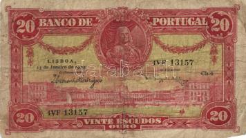 Portugália 1925. 20Esc T:III- Portugal 1925. 25 Escudos C:VG