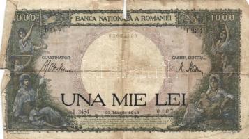 Románia 1941-45. 1000L (5x) + 5000L + 10.000L T:III,III-,IV
Romania 1941-45. 1000 Lei (5x) + 5000 Le...