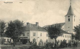 Nagybiccse main square with the shop of József Hochfelder (EB)