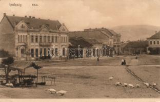 Ipolyság main square, Hotel Lengyel (EK)