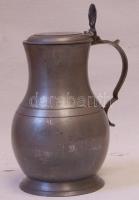 Nagyméretű ón teáskanna / Large tin jug 28x19cm