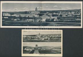 Hajmáskér tábor - 2 db régi városképes lap jó állapotban, egyikük panorámalap
