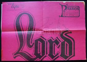 Lord együttes dedikált koncert plakát