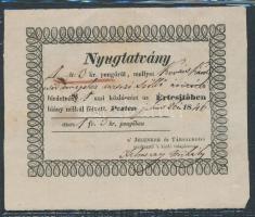 1846 Az Értesítő nyugtája 1f 3kr hirdetési összegről