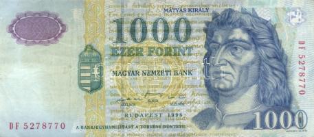 1998. 1000Ft "DF" + 1999. 1000Ft "DD" + 1000Ft "DB" T:II-,III