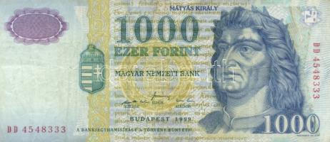 1998. 1000Ft "DF" + 1999. 1000Ft "DD" + 1000Ft "DB" T:II-,III