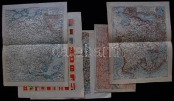 Párizs, Svájc, Oroszország 4 db térkép + zászlók / 4 maps of Russia Switzerland
