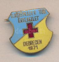 1971. "II. Középkáder Tudományos Értekezlet Debrecen 1971" zománcozott jelvény T:2