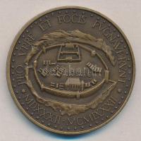 Kiss Sándor (1925-1999) 1982. "MÉE Szombathelyi csoportja / Jurisich Miklós" Br emlékérem (42mm) T:1