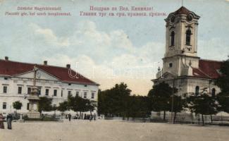 Nagykikinda market place, Serbian church (Rb)