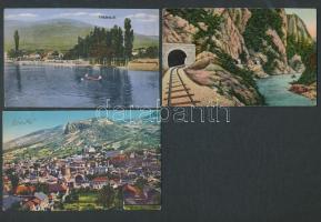 6 db régi városképes lap Bosznia Hercegovina területéről, Sarajevo, Trebinje, Mostar