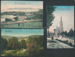 Budapest II. Máriaremete - 3 db régi képeslap