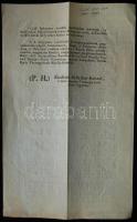 1823 Heti Vásári Vectigál Győr városából a vásárosoktól szedett helypénzről 4 oldal
