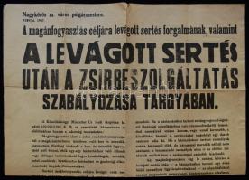 1947 Nagykörös beszolgáltatási hirdetmény 40x60 cm