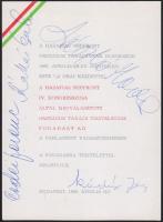 1968 A Hazafias Népfront meghívója Kádár János, Kállai Gyula és Erdei Ferenc eredeti aláírásával
