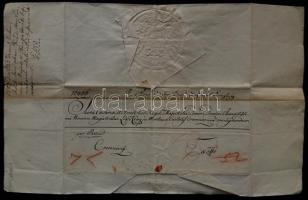 1783 Kancelláriai levél gróf Esterhazy Ferenc főkancellár és Jablonczy József saját kezű aláírásával...