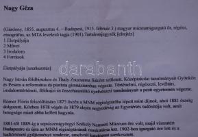 1915 Gyászjelentés gárdonyi Nagy Géza, a Magyar Nemzeti Múzeum érem- és régiségtári igazgatóőre elhu...