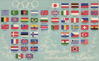 Berlin Olympic Games, country flags