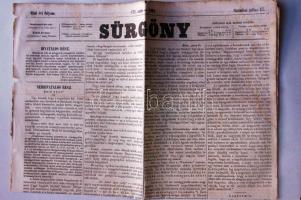 1858 Budapesti Hírlap 32. száma + 1861 Sürgöny, 171. száma + 1867 1848. 5. száma