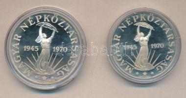 1970. 50Ft Ag + 100Ft Ag "Felszabadulás" pár T:PP