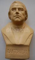 Luther Márton gipsz büsztje (kis lepattogzásokkal, főleg hátul) / &lt;br/&gt;Plaster bust of Martin Luther (with small faults) 30x18x10cm