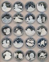 Cook-szigetek 2004-2006. 1$ Ag "Ázsia történelme" sorozatának 22klf darabja T:PP + Mongóli...