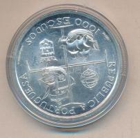 Portugália 1998. 1000Esc Ag "I. Mánuel király, hajók" T:BU
Portugal 1998. 1000 Escudos Ag ...