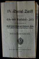 1812 IV. speciális vámtarifa a különböző gyapjútermékekre és az azt kihirdető rendelet. Nemet nyelven /  1812 The special costums-regulation for wool-products. In German 14p. + 6p.
