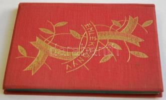 cca 1930 használatlan emlékkönyv aranyozott egészvászon kötésben festett lapszélekkel
/ Unused memor...