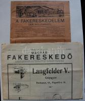 1911 A Fakereskedelem c . lap valamint a Magyar Fakereskedő c. lap egy-egy száma