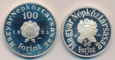 1973. 50Ft Ag + 100Ft Ag "Petőfi Sándor" pár T:PP
