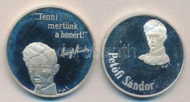 1973. 50Ft Ag + 100Ft Ag "Petőfi Sándor" pár T:PP