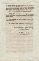 1806 Közhirdetés a bankócédulák értékromlásáról és jövőbeli intézkedések életbe léptetéséről Gróf Ch...