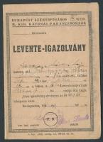 1941 Levente-igazolvány