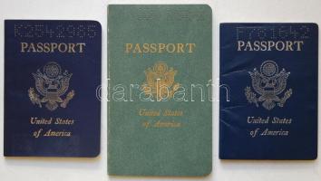 1968-1988 3db amerikai útlevél