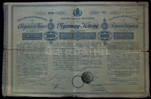 1884. Magyar Jelzáloghitelbank nyereménykötvénye 100Ft-ról, 3 nyelven
