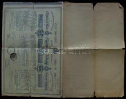 1884. Magyar Jelzáloghitelbank nyereménykötvénye 100Ft-ról, 3 nyelven