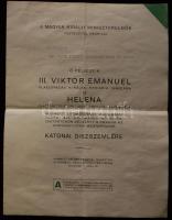 1937 Miniszterelnöki meghívó Viktor Emánuel olasz király budapesti látogatása alkalmából tartott katonai díszszemlére. Térképpel / 1937 Invitation for tme military parade to honour Vittorio Emanuelle king of Italy