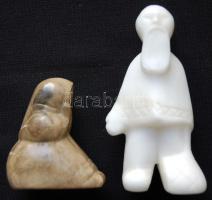 Orosz kőszobrocskák: asszony és férfi /
Russian stone figures: woman and man 6cm, 10cm