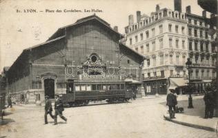 Lyon Cordeliers square, market, tram, beauty salon (fl)