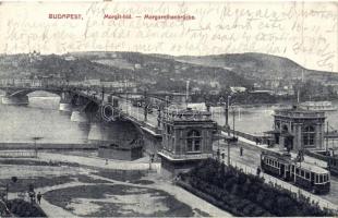 Budapest, Margit híd, villamos (fa)