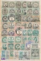 100 klf régi okmánybélyeg berakólapon