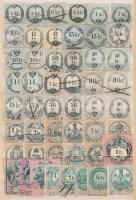 100 klf régi okmánybélyeg berakólapon