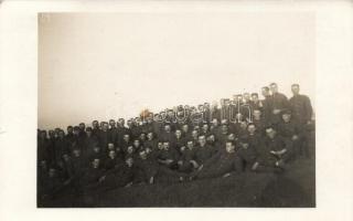 1938 Szepsi, magyar katonák csoportkép / Hungarian soldiers group photo (kis szakadás / small tear)